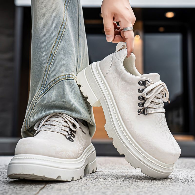 Winter Men Retro British Style - огляд і ціна Men'S Shoes Height Increase