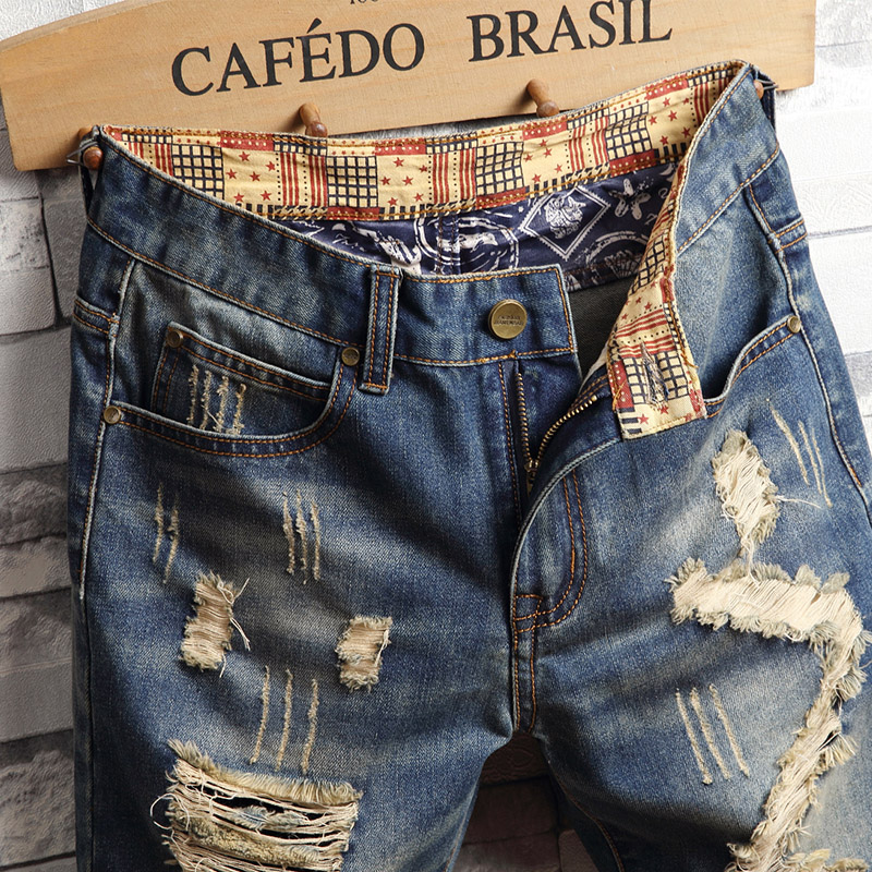 Ripped Hip-hop Denim Shorts Me - огляд і ціна Men'S Shoes With Jeans