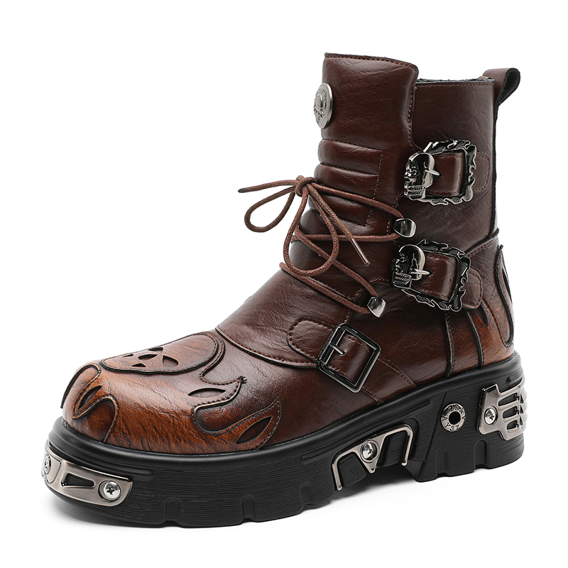 Punk Style Retro Cool Skull Fl - огляд і ціна Men'S Shoes Height Increase