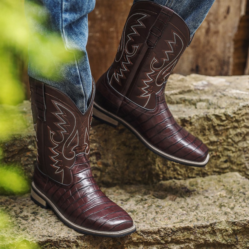 Mens Boots Crocodile Pattern H - огляд і ціна Men'S Shoes Wide Width