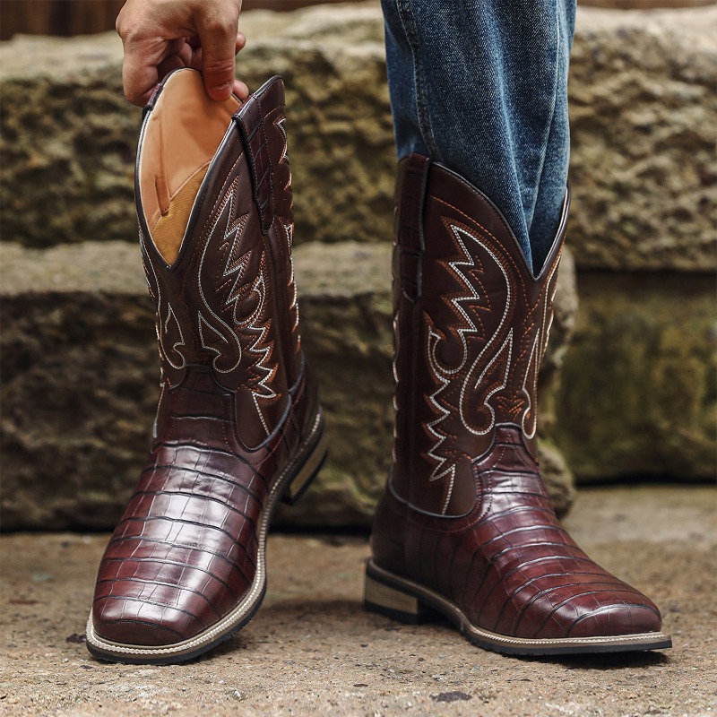 Mens Boots Crocodile Pattern H - огляд і ціна Men'S Shoes Wide Width
