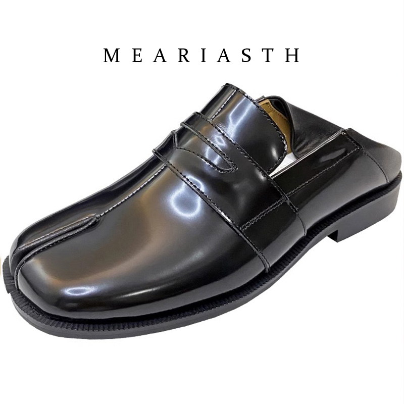 black Tabi Shoes Split Toe Pat - огляд і ціна Men'S Shoes Wide Width