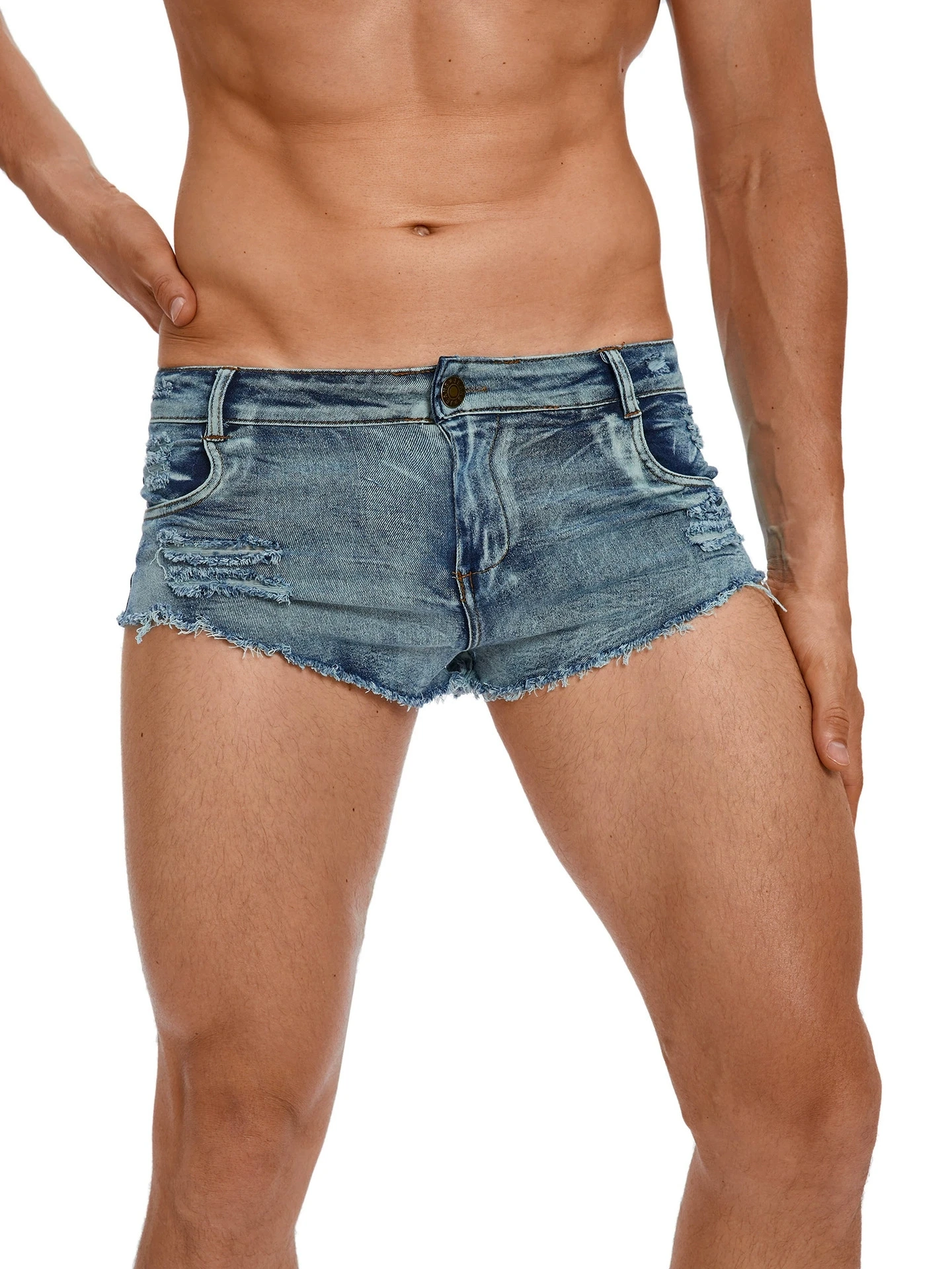 Men's Low Waist Jeans Shorts F - огляд і ціна Men'S Shoes With Jeans