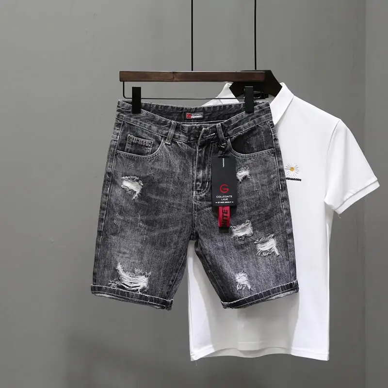 Men's Short Jeans Pants Black  - огляд і ціна Men'S Shoes With Jeans