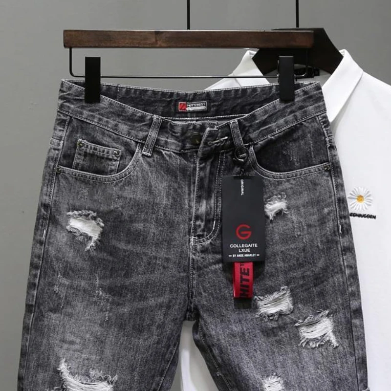 Men's Short Jeans Pants Black  - огляд і ціна Men'S Shoes With Jeans