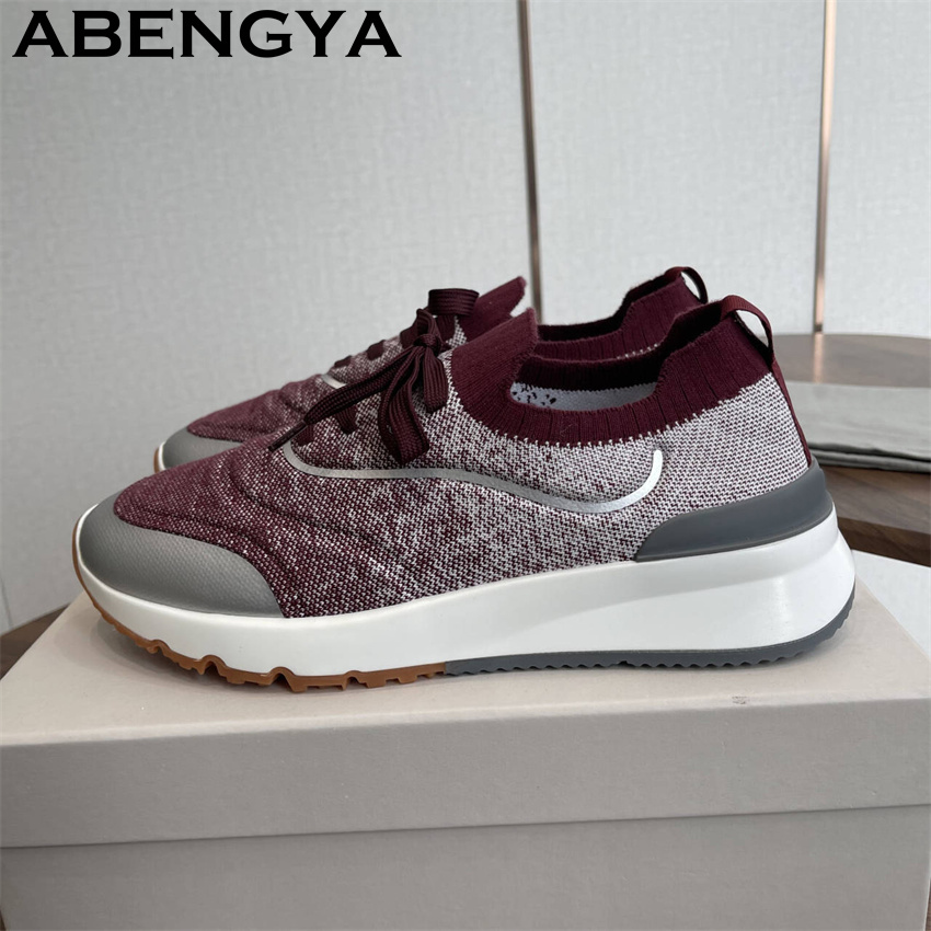 Men New Multicolour Knitted lo - огляд і ціна Loafer Slip On Men